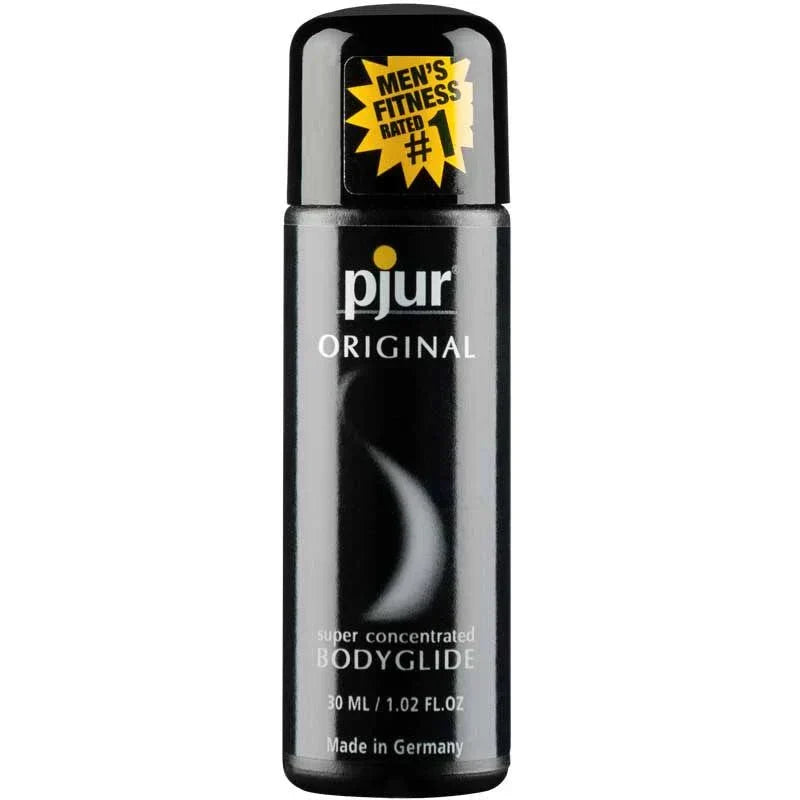 Pjur Original Concentrated Silicone Personal Lubricant 30 ml bottle, premium long-lasting formula, non-sticky, travel-sized, latex safe.