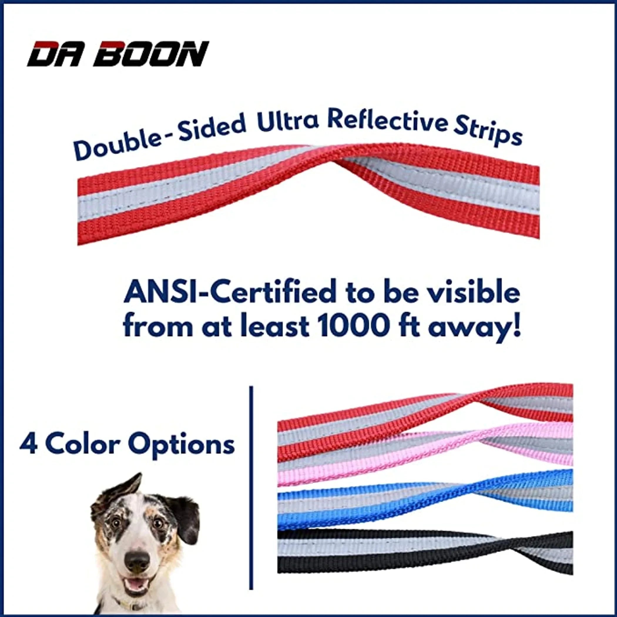Da Boon Original Double-Sided Reflective Leash by Pet Care
