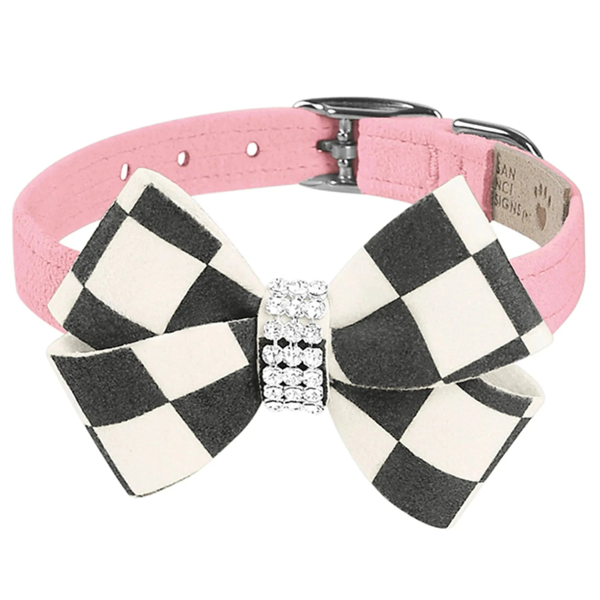 Susan Lanci Designs Windsor Check Nouveau Bow Collar by Pet Care