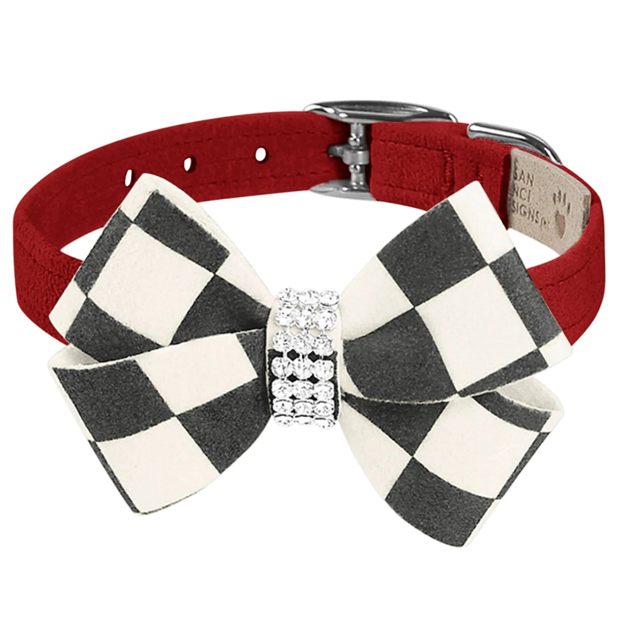 Susan Lanci Designs Windsor Check Nouveau Bow Collar by Pet Care