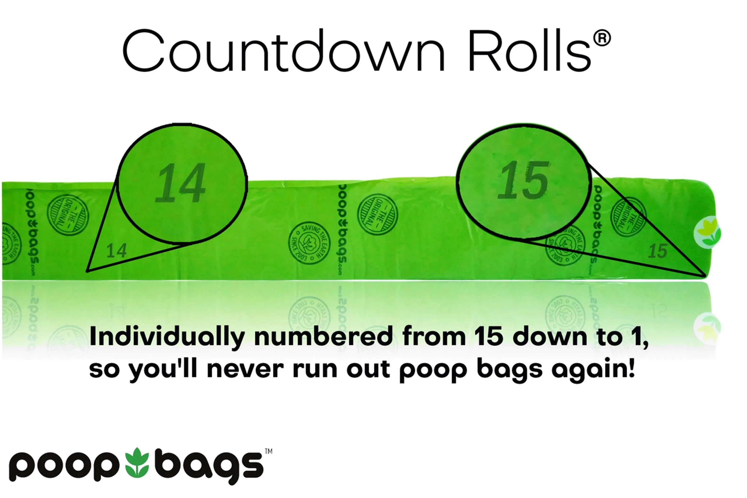 The Original Poop Bags Orange Scented USDA Biobased Rolls by Pet Care