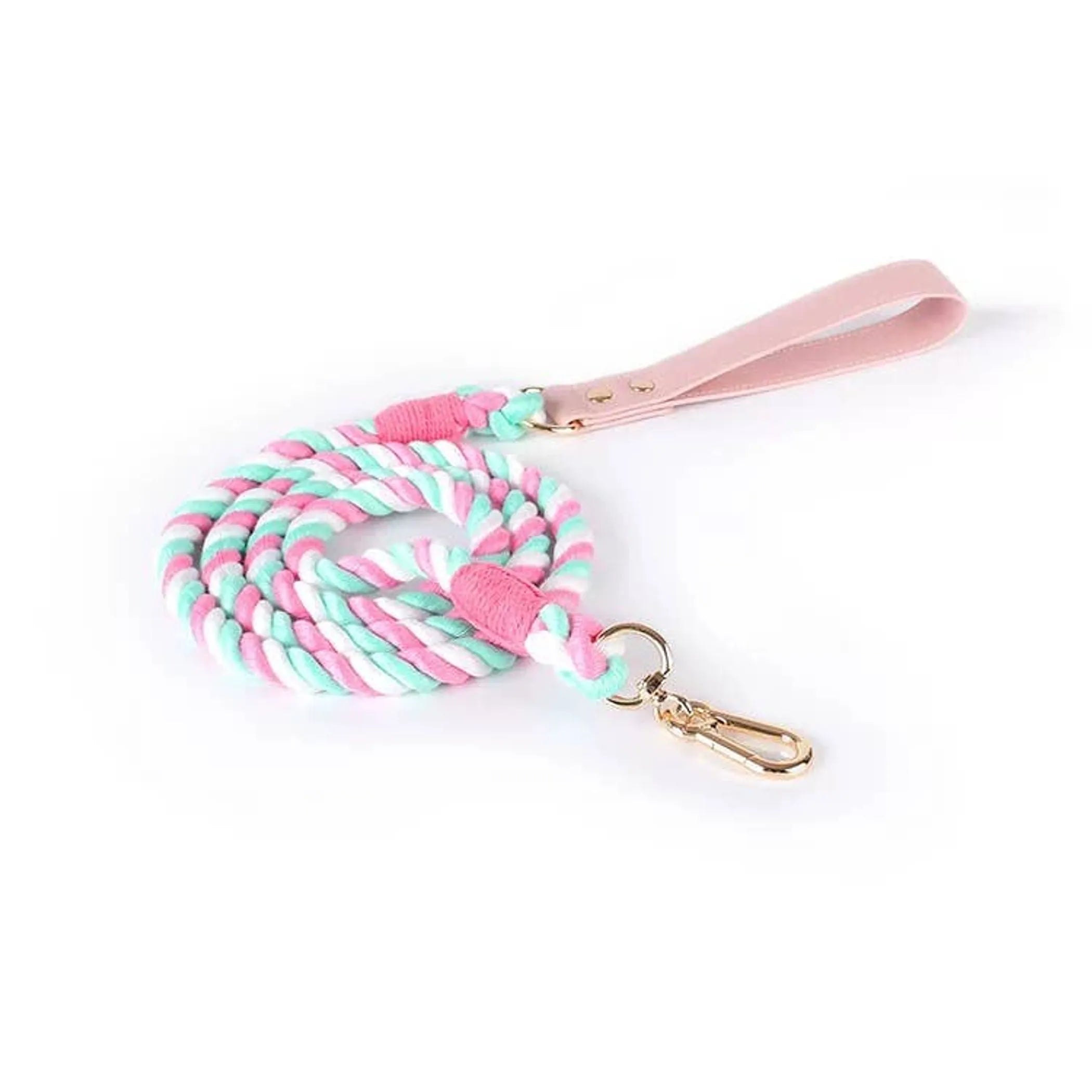Luxe Royal Leather Rope Leash and Collar Set - Size: | Pack Of: 1