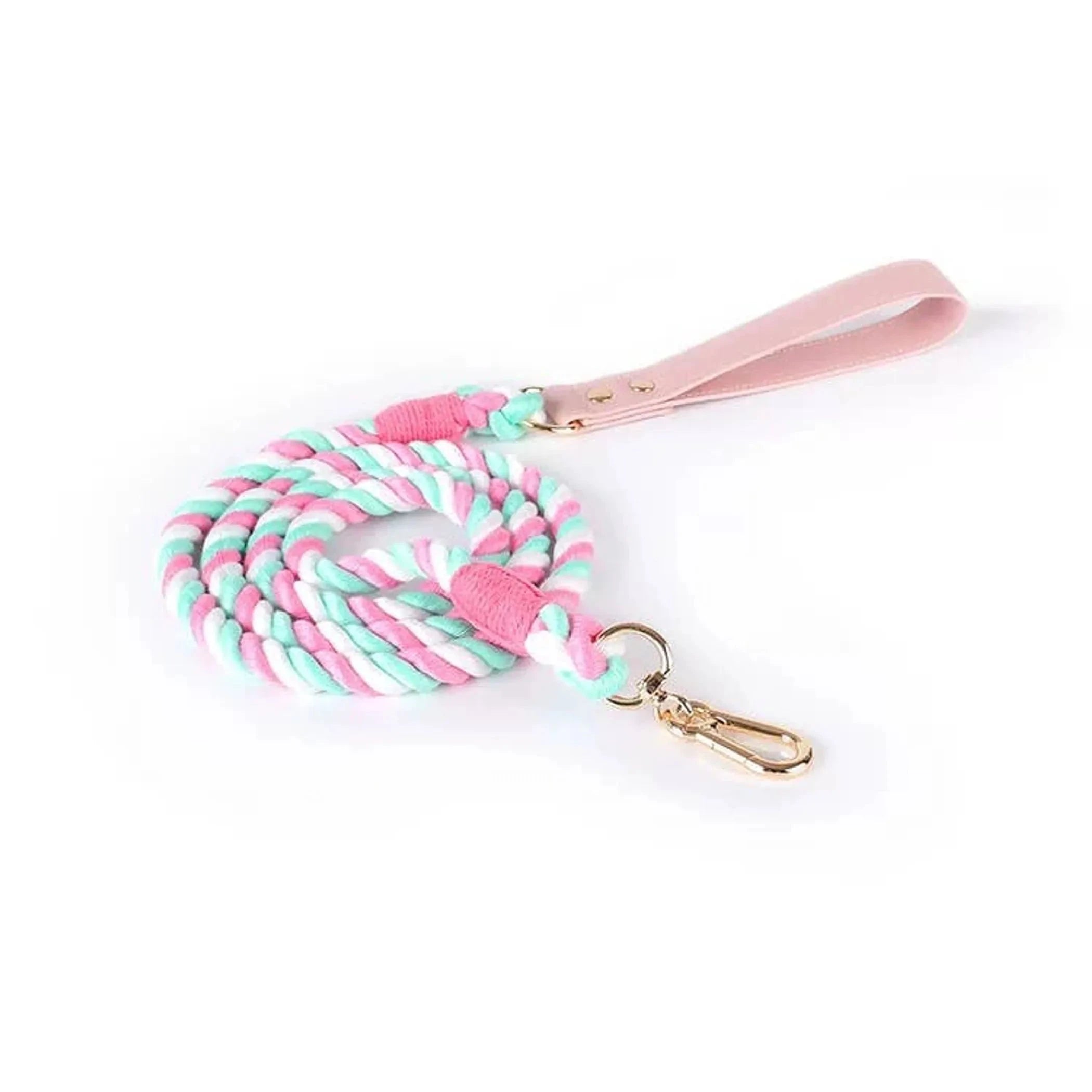 Luxe Royal Leather Rope Leash and Collar Set - Size: | Pack Of: 1 by Pet Care