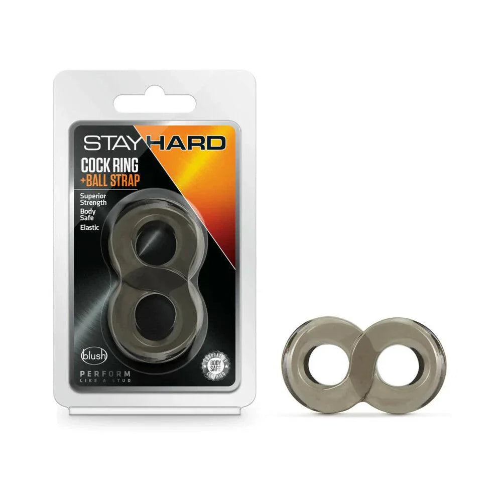 Stay Hard Cockring and Ball Strap made from soft, stretchy, and body-safe TPE for enhanced performance and comfort.