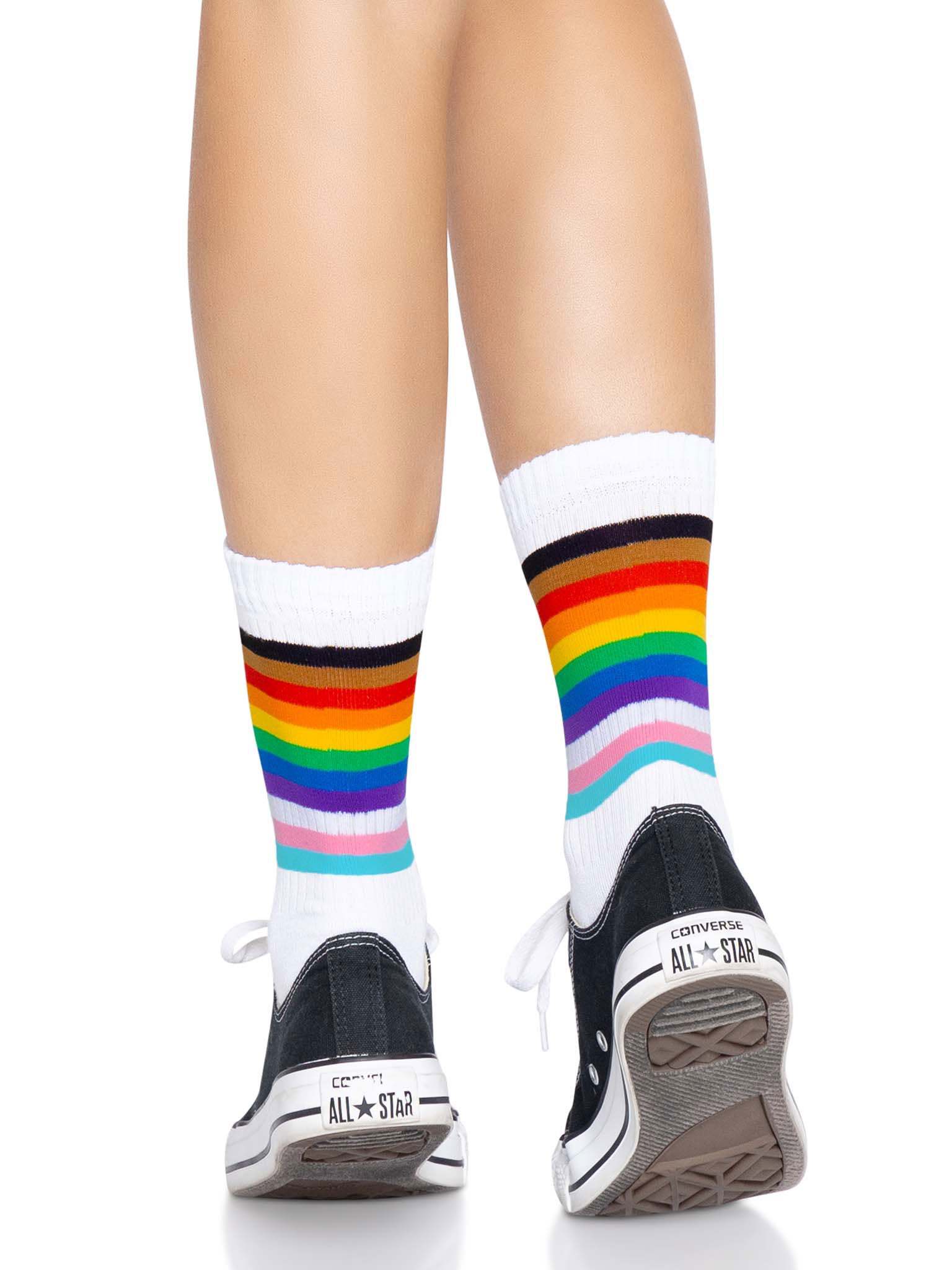 Pride Crew Socks - One Size - Rainbow by Apparel