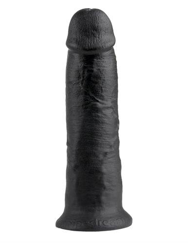 King Cock 10-Inch Cock in Black with lifelike texture and powerful suction cup base.