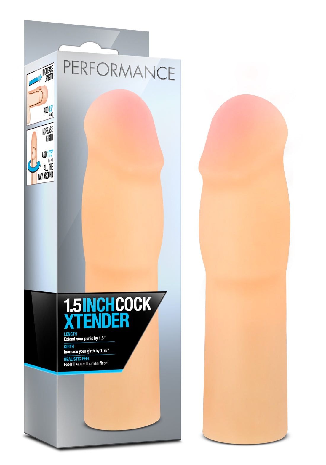 Performance 1.5 Inch Cock Xtender - Beige by Anal Toys & Stimulators
