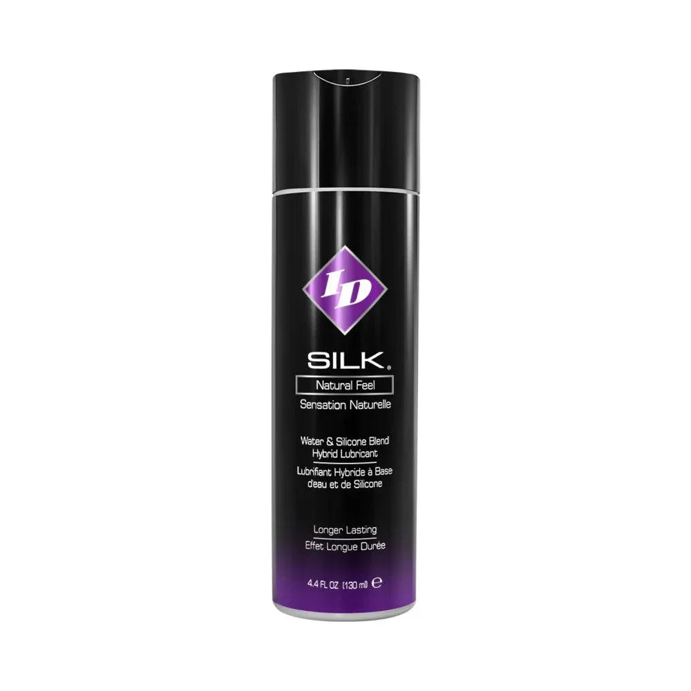 ID Silk Hybrid Lubricant bottle, long-lasting formula for smooth, natural feel.