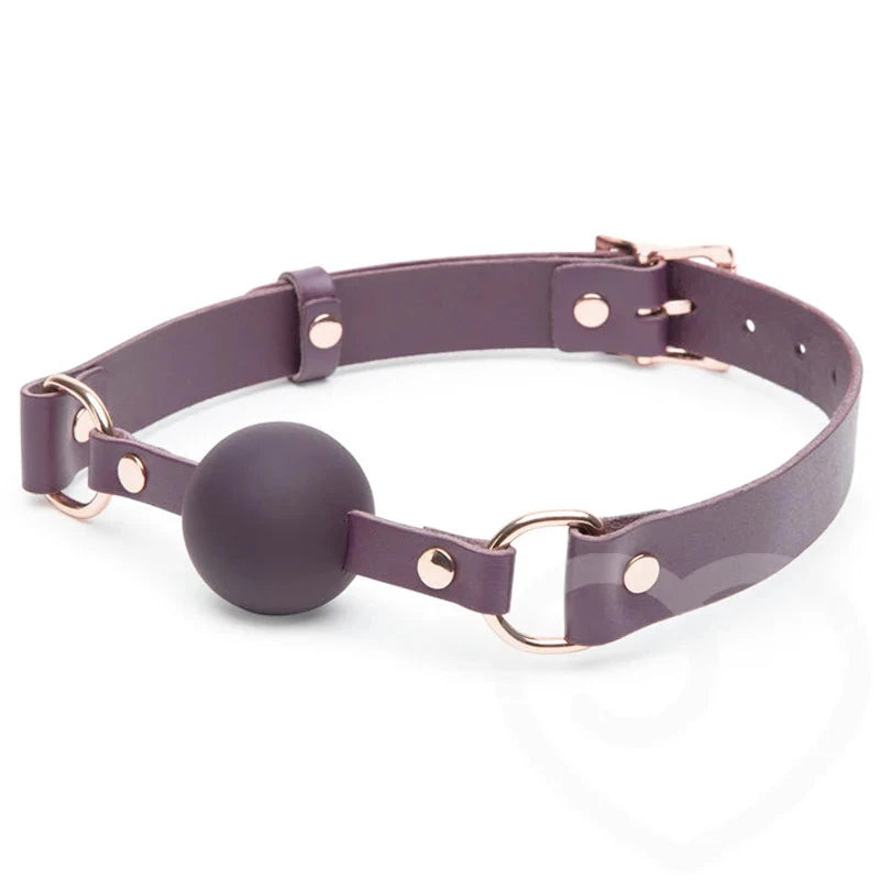 Fifty Shades Freed Cherished Collection Leather Ball Gag by Bondage & Fetish Toys