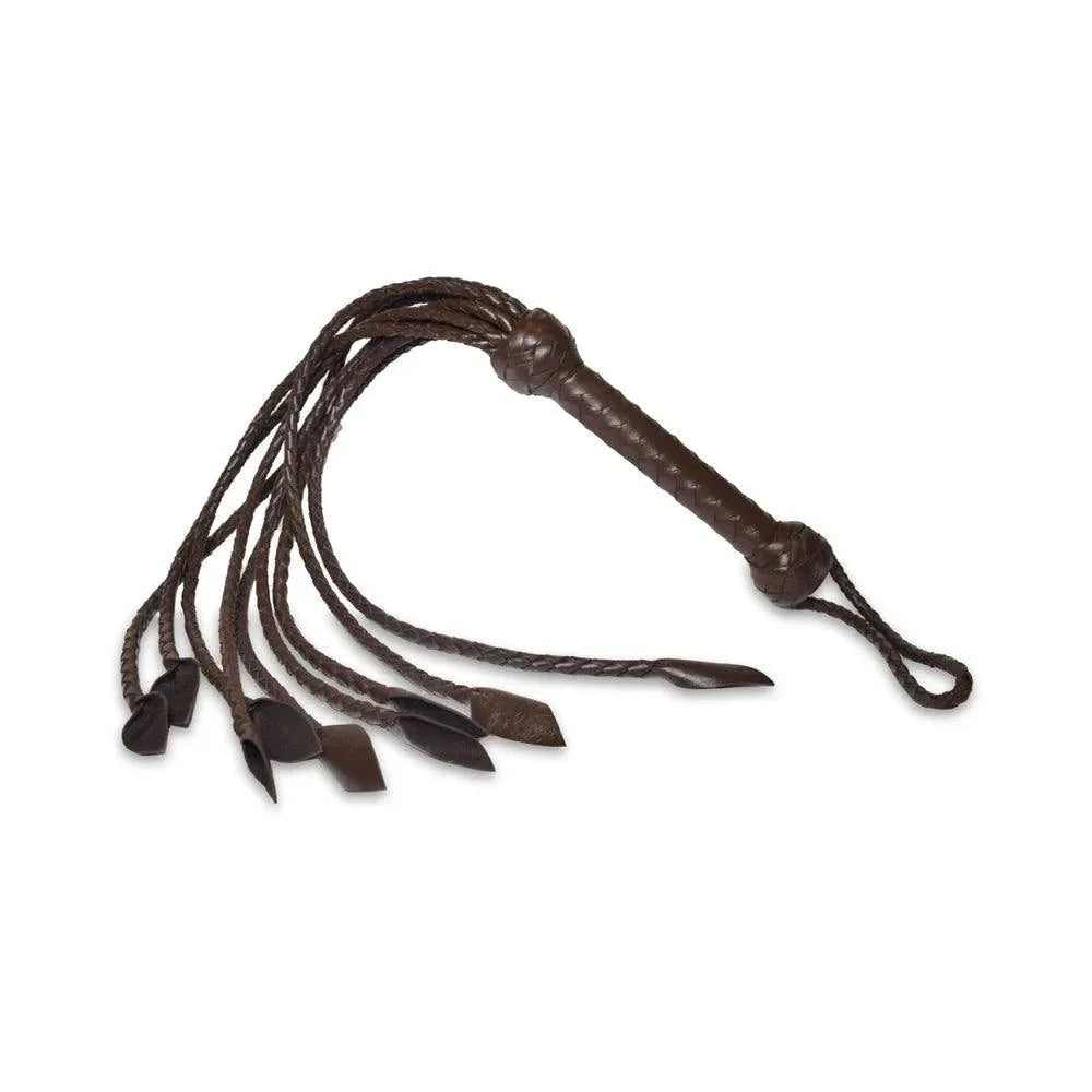 Prowler RED Leather Flogger Brown by Bondage & Fetish Toys