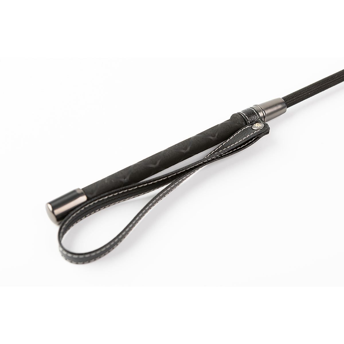 SEI MIO Rein in Desire Faux Leather Riding Crop with non-slip handle and wrist loop for controlled play