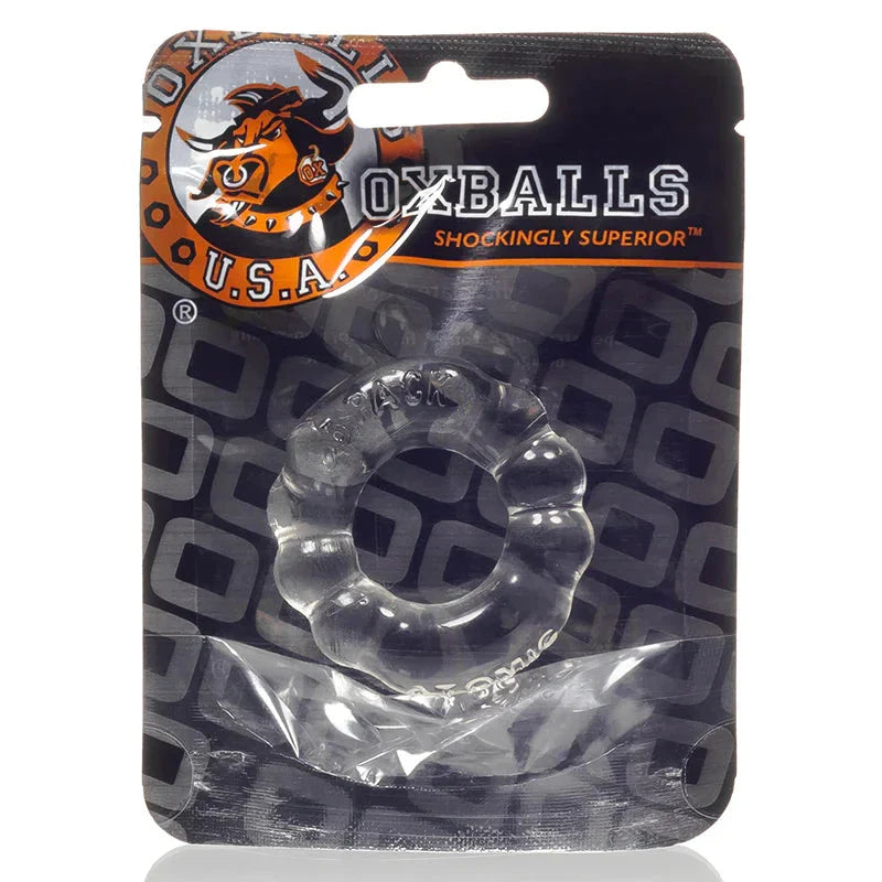 OxBalls 6-Pack, Cockring, Clear by Cock & Balls