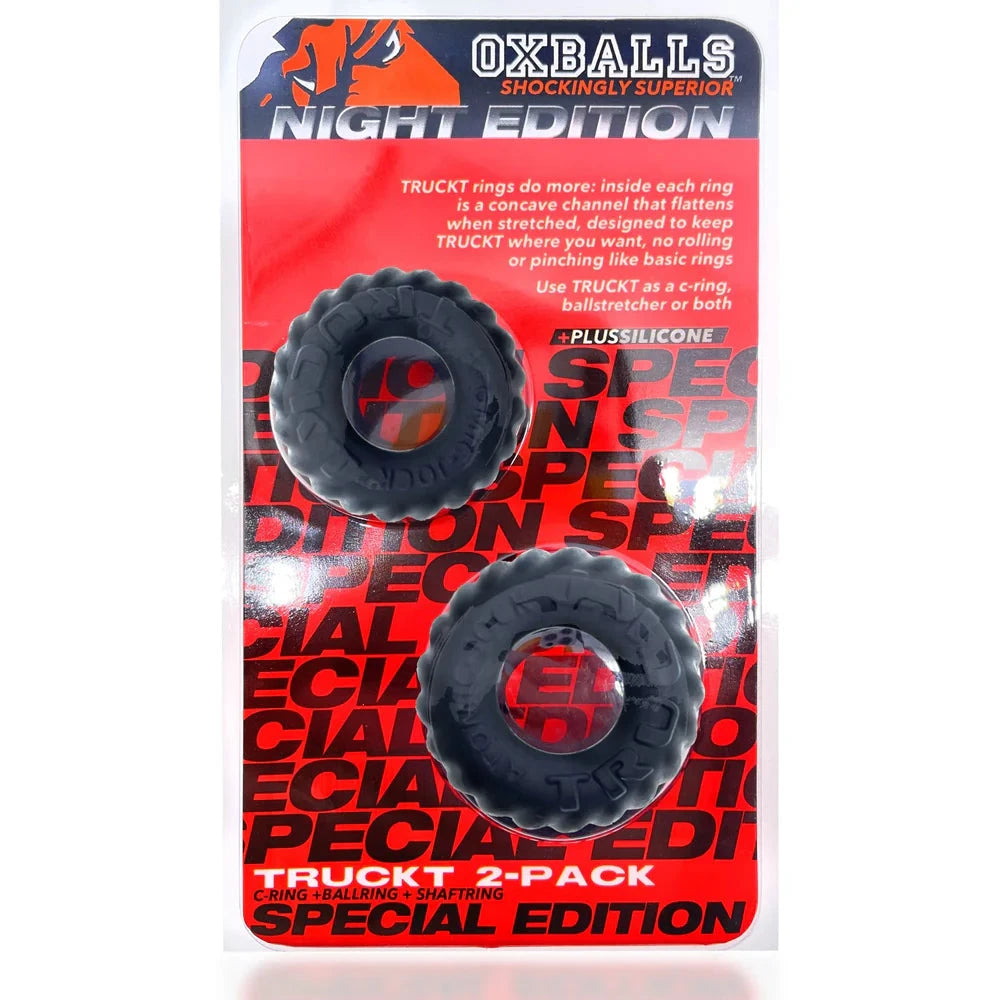 OxBalls Truckt 2-Piece Cockring Plus+Silicone Special Edition Night by Cock & Balls