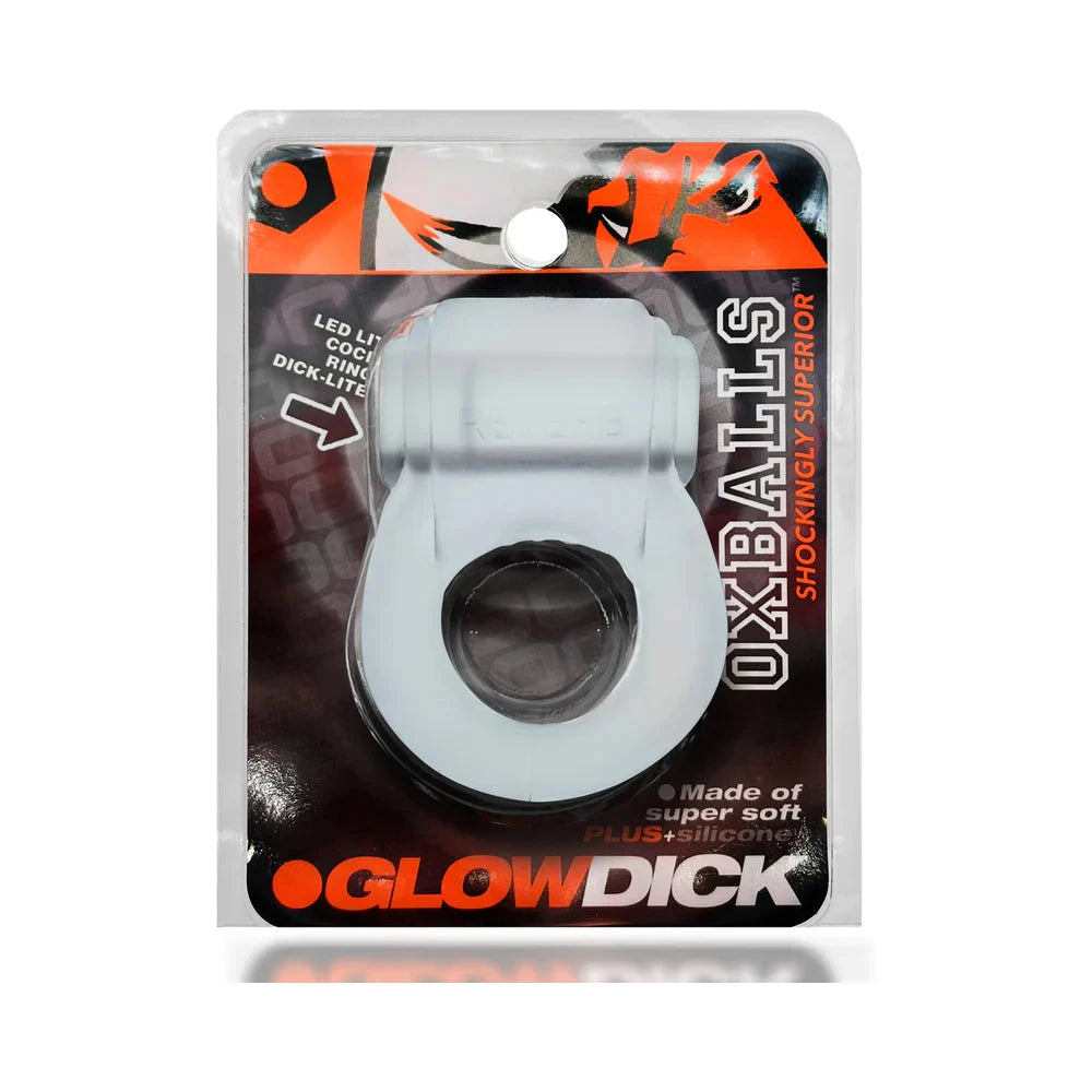 OxBalls Glowdick Cockring With Led Clear Ice by Cock & Balls