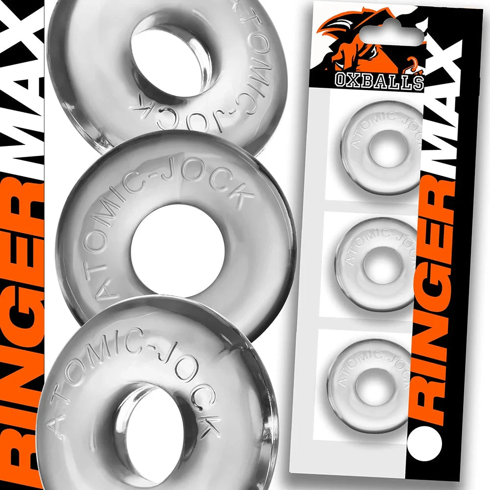 OxBalls Ringer Max 3-Pack Clear by Cock & Balls