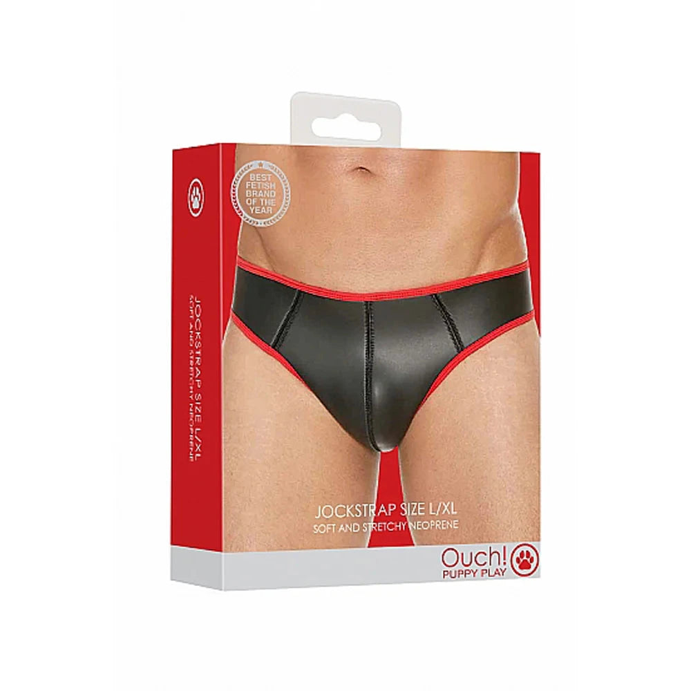 Ouch! Puppy Play Neoprene Jockstrap for Comfortable and Stylish Wear by Apparel