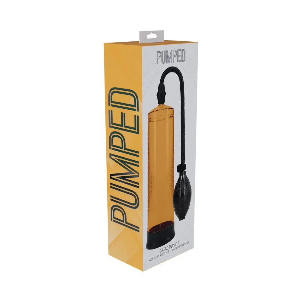 Pumped Basic Pump 1 water resistant orange vacuum erection device in retail packaging