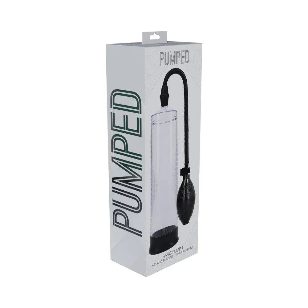 Pumped Basic Pump 1 transparent water-resistant vacuum erection device with hand pump for enhancing intimacy and erectile dysfunction treatment
