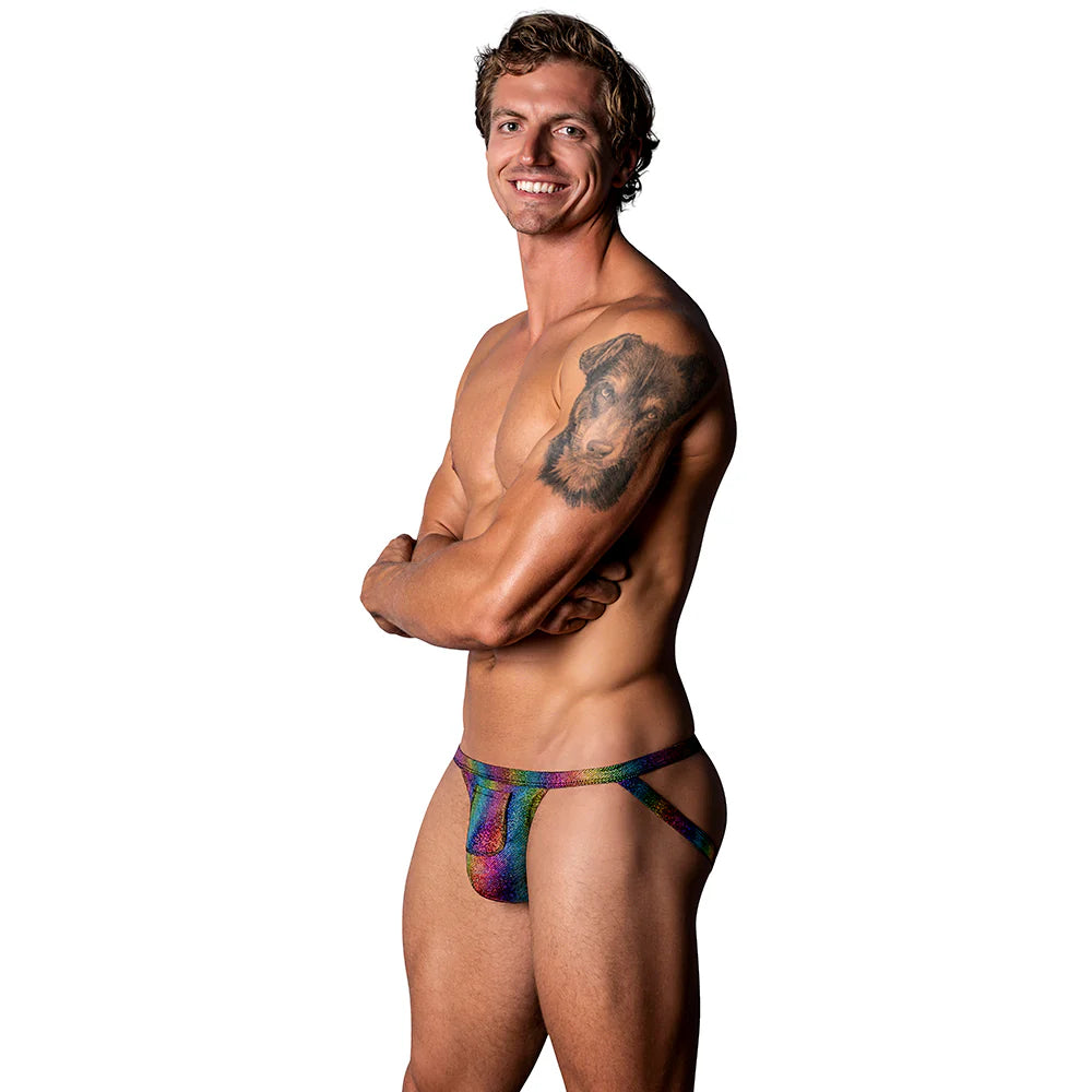 Male Power The Matchmaker & Pack & Play Strappy Jock with Front Condom Pouch by Apparel