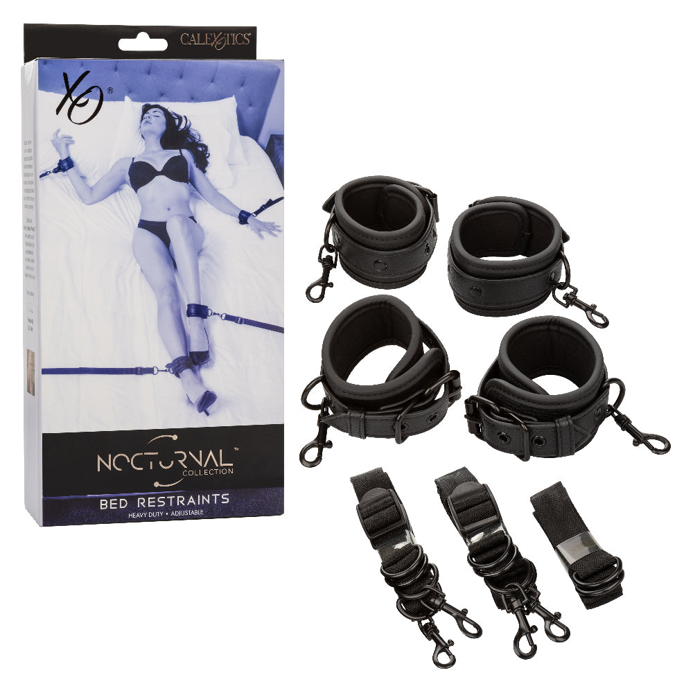 Nocturnal Collection Bed Restraints - Black by Bondage & Fetish Toys