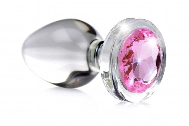 Pink Gem Glass Anal Plug - Small by Anal Toys & Stimulators