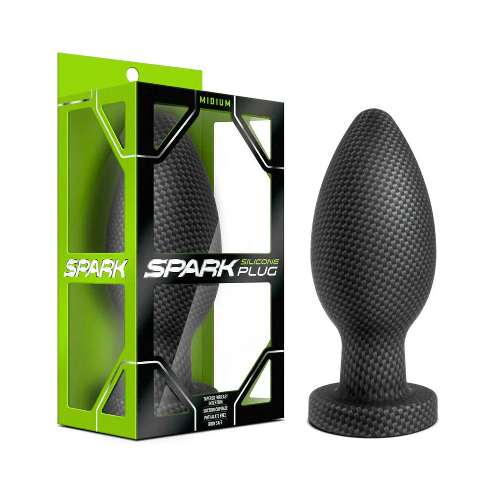 Spark Silicone Anal Plug Carbon Fiber