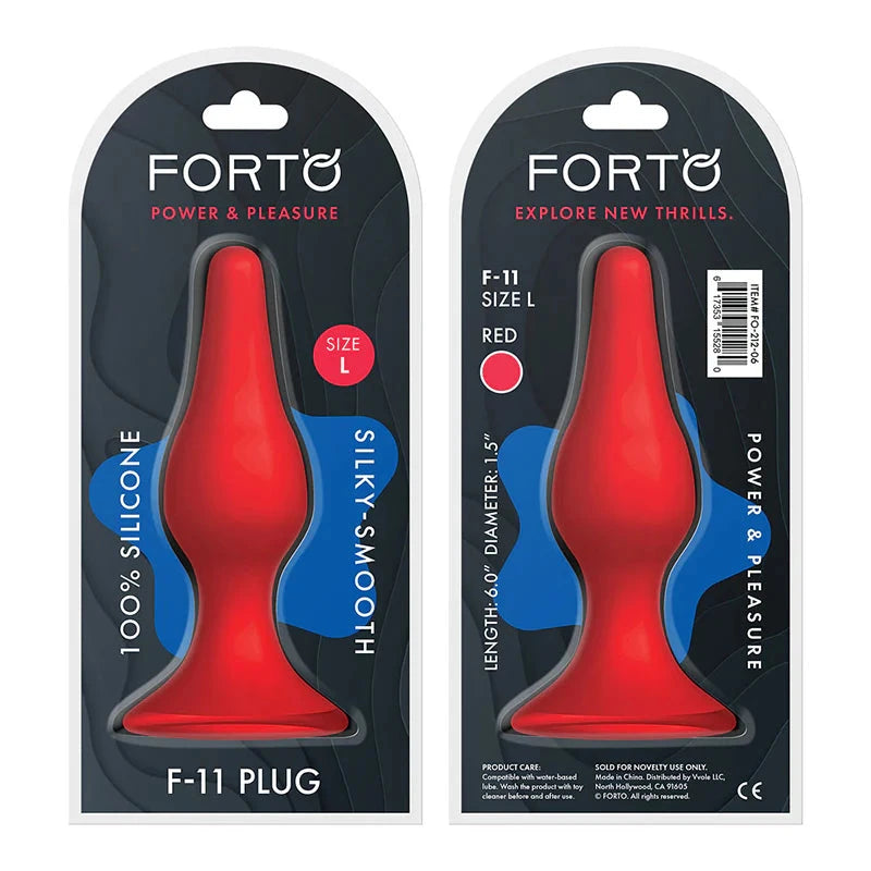Forto F-11 Lungo Silicone Anal Plug Large, Medium, and Small Sizes by Anal Toys & Stimulators