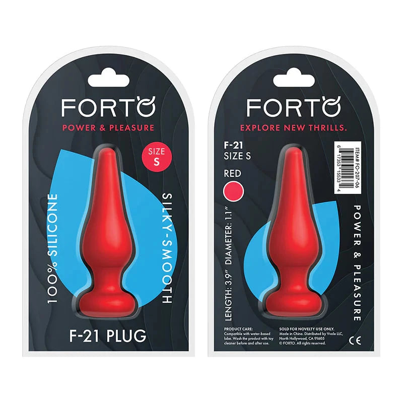 Forto F-21 Tear Drop Silicone Anal Plug Medium and Small Sizes by Anal Toys & Stimulators