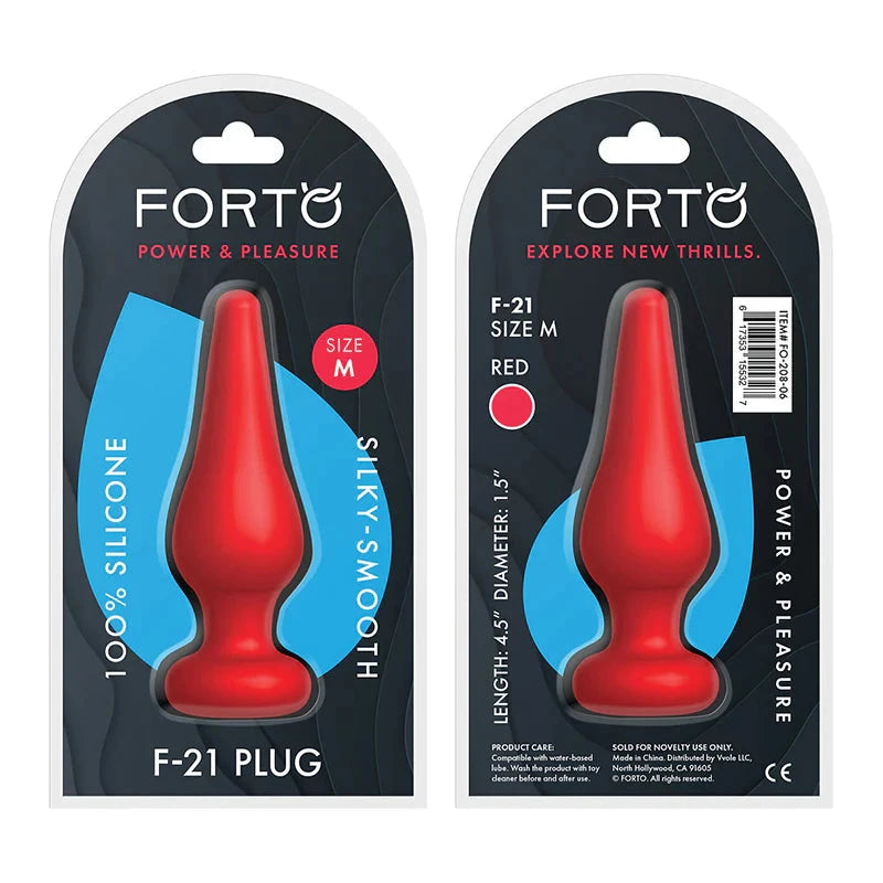 Forto F-21 Tear Drop Silicone Anal Plug Medium and Small Sizes by Anal Toys & Stimulators