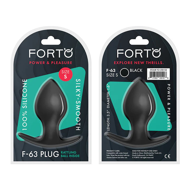 Forto F-63 Rattler Spade Silicone Anal Plug Large and Small Sizes by Anal Toys & Stimulators