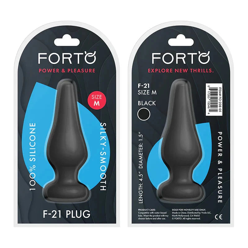 Forto F-21 Tear Drop Silicone Anal Plug Medium and Small Sizes by Anal Toys & Stimulators