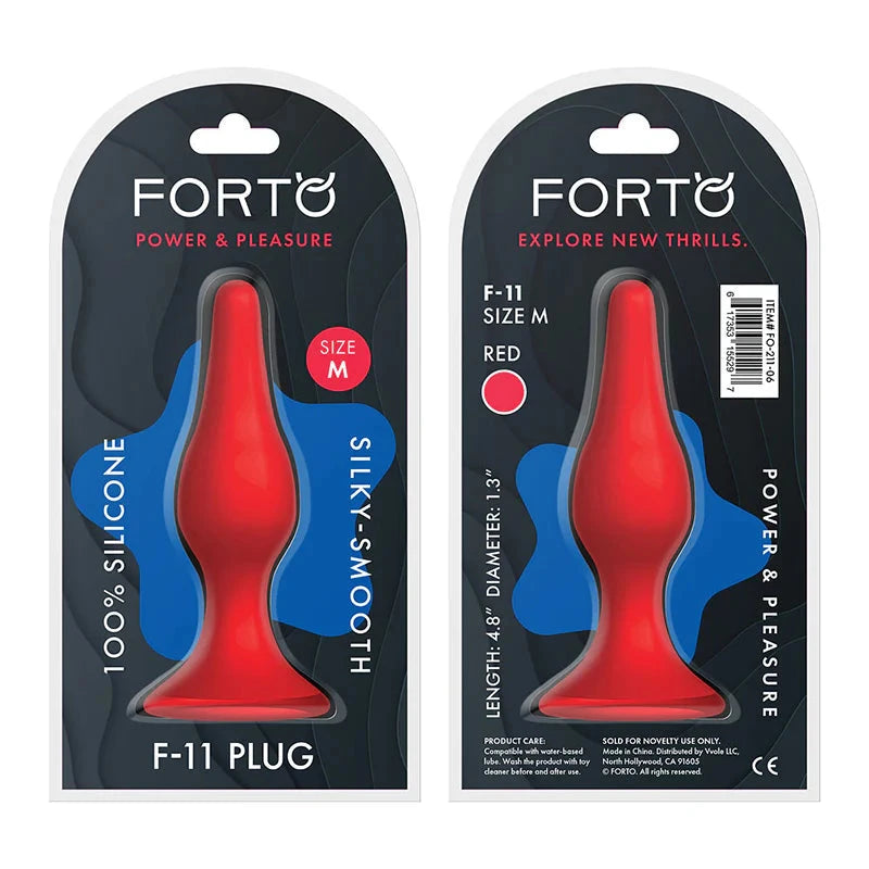 Forto F-11 Lungo Silicone Anal Plug Large, Medium, and Small Sizes by Anal Toys & Stimulators