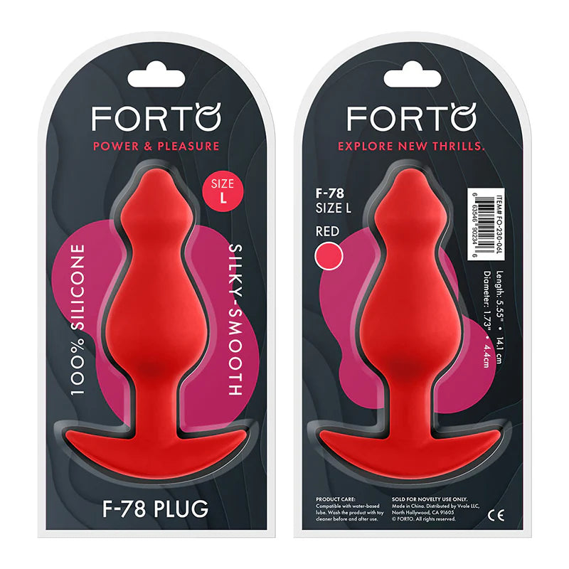 Forto F-78 Pointee Silicone Anal Plug Large and Medium Sizes by Anal Toys & Stimulators