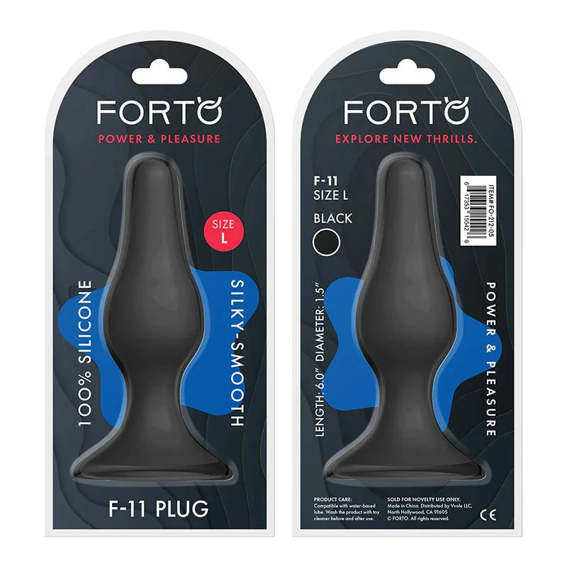 Forto F-11 Lungo Silicone Anal Plug Large, Medium, and Small Sizes by Anal Toys & Stimulators