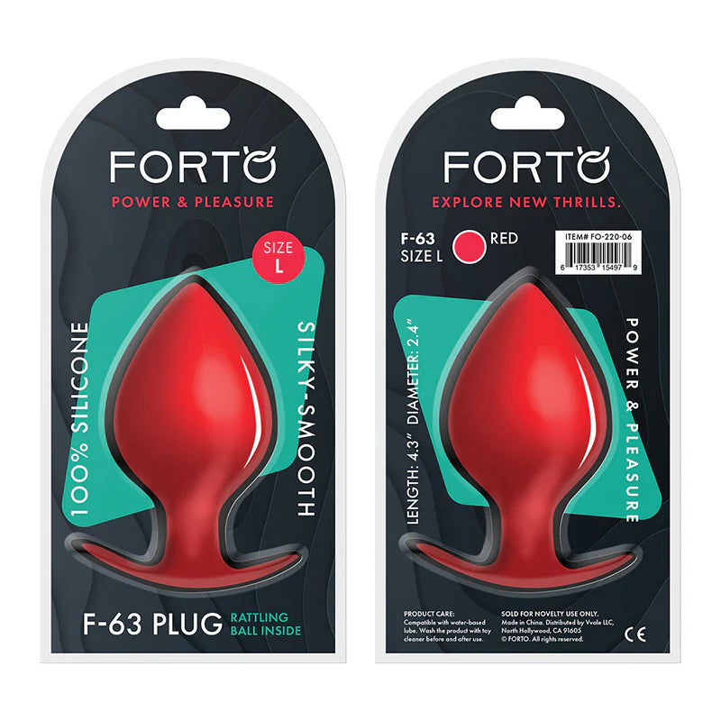 Forto F-63 Rattler Spade Silicone Anal Plug Large and Small Sizes by Anal Toys & Stimulators