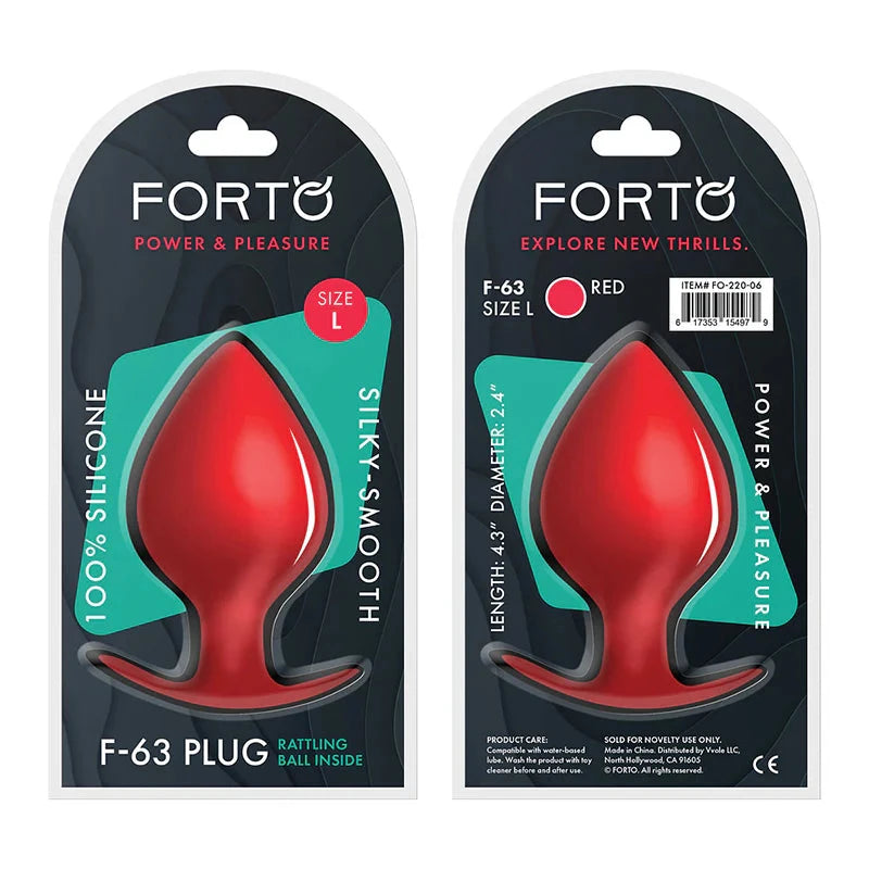 Forto F-63 Rattler Spade Silicone Anal Plug Large and Small Sizes by Anal Toys & Stimulators