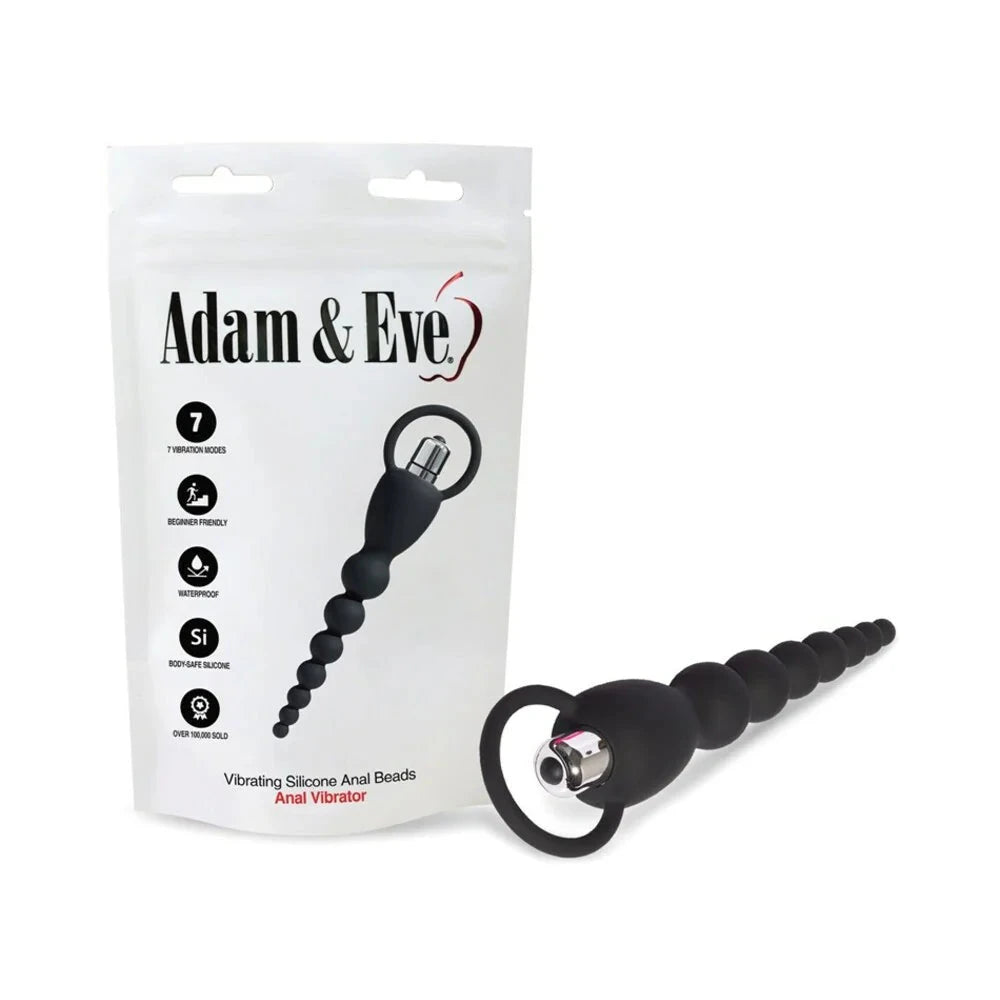 Adam & Eve Vibrating Silicone Anal Beads (Bag Packaging) by Anal Toys & Stimulators