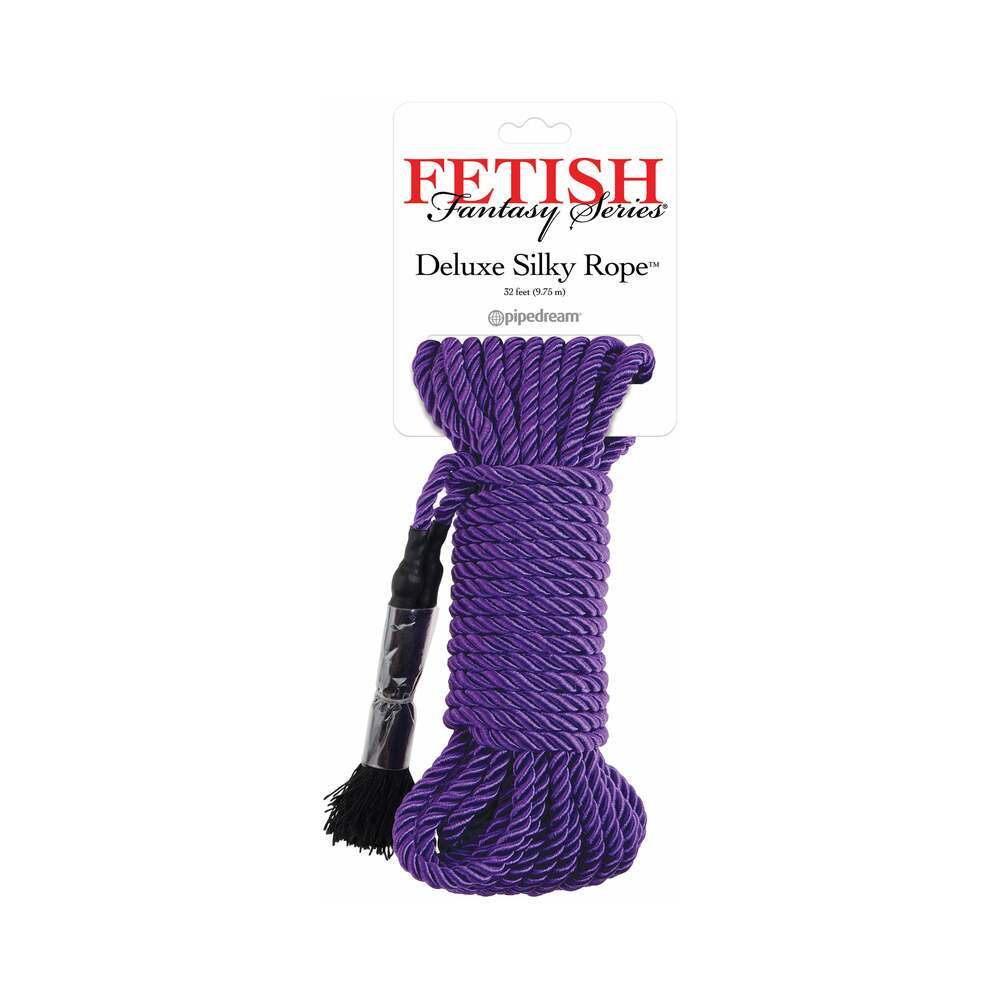 Fetish Fantasy Series Deluxe Silk Rope 32 ft purple silky bondage rope
