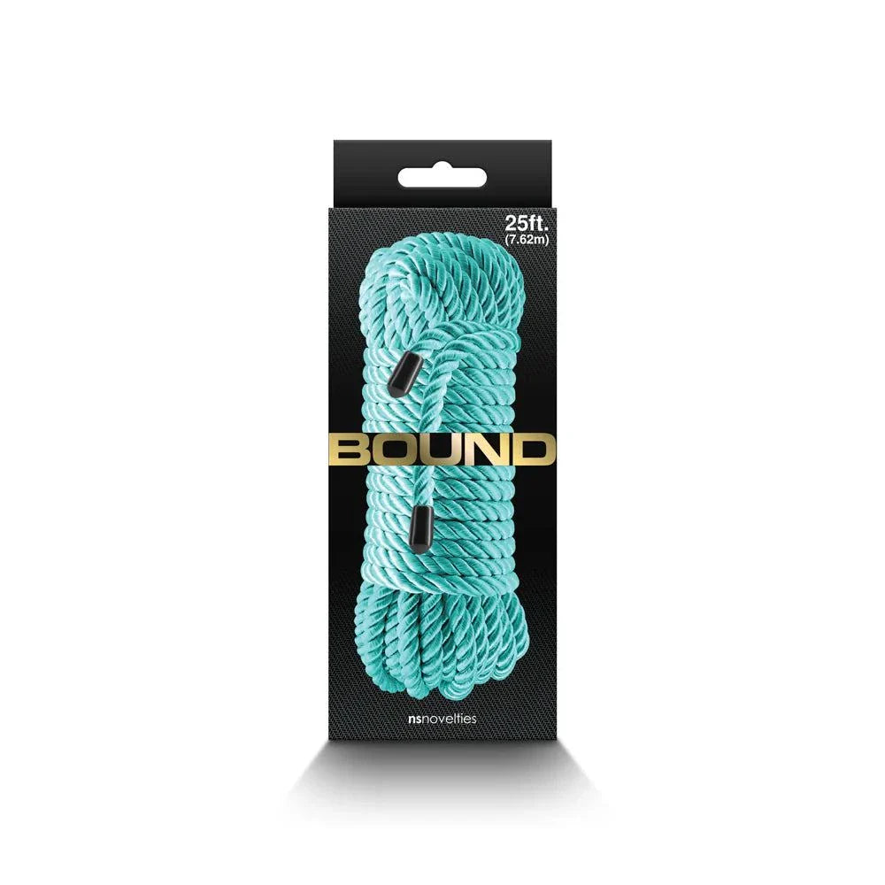 Bound Rope 25 ft. Green durable comfortable rope for adventurous tying and playful use in vibrant green color in packaging