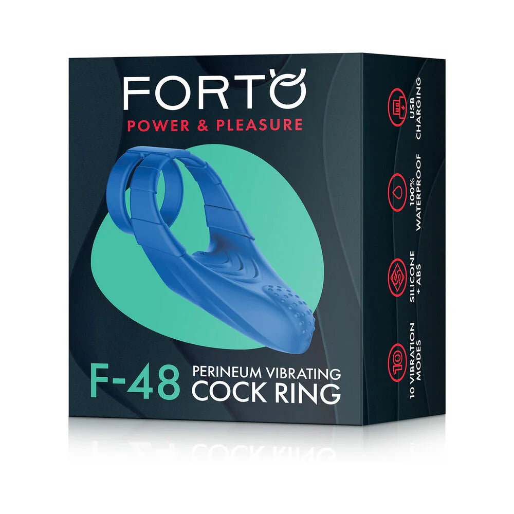 Forto F-48 Rechargeable Silicone Perineum Vibrating Double Cockring by Cock & Balls