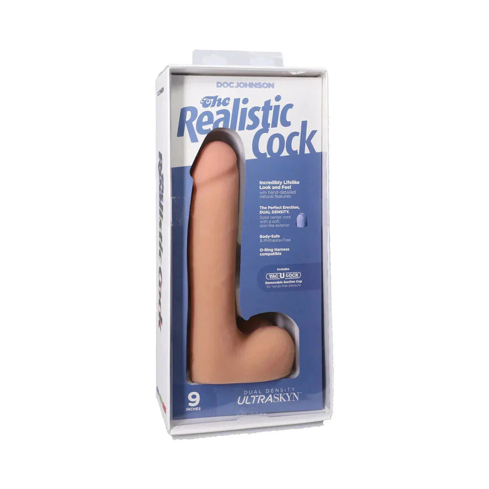 The Realistic Cock ULTRASKYN Vac-U-Lock Dildo with Balls Vanilla