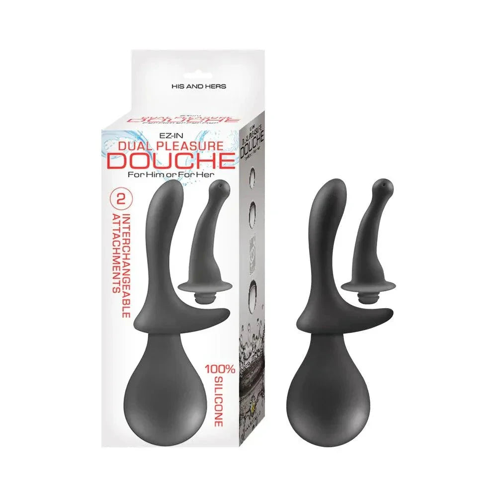 EZ-IN Dual Pleasure Douche Black by Sexual Wellness