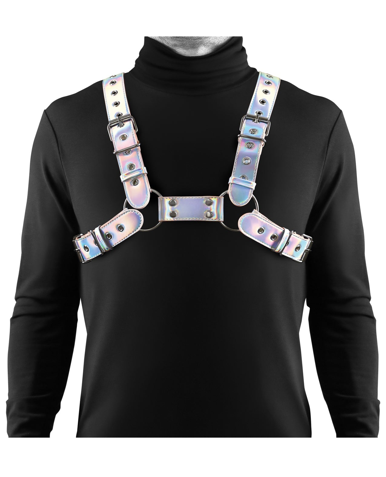 Cosmo Harness Rogue - M/L Rainbow by Bondage & Fetish Toys