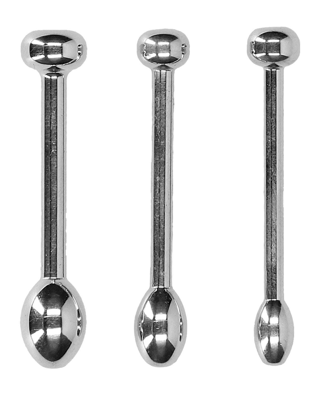 Shots Ouch Urethral Sounding Metal Plug Set - 49/50 mm by Bondage & Fetish Toys