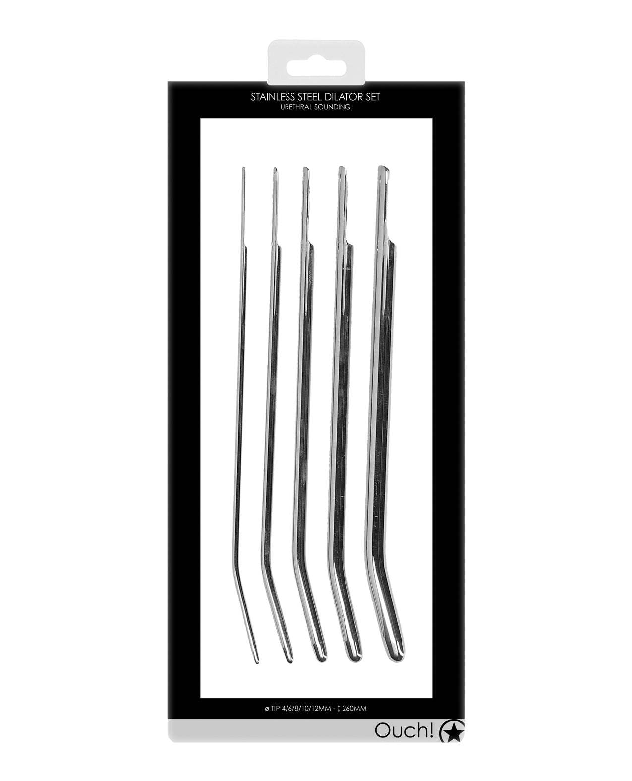 Shots Ouch Urethral Sounding Metal Dilator Set by Bondage & Fetish Toys