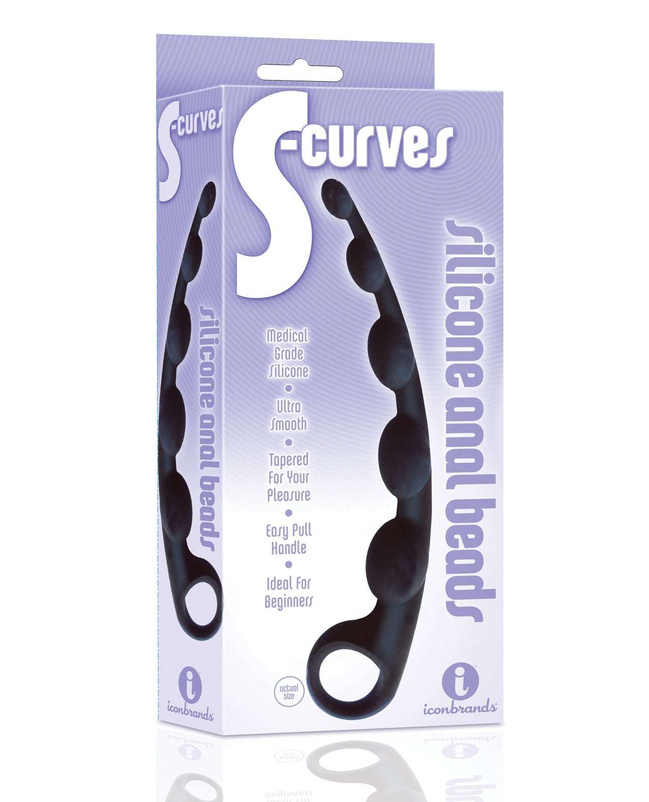 The 9's S-Curved Silicone Anal Beads by Anal Toys & Stimulators