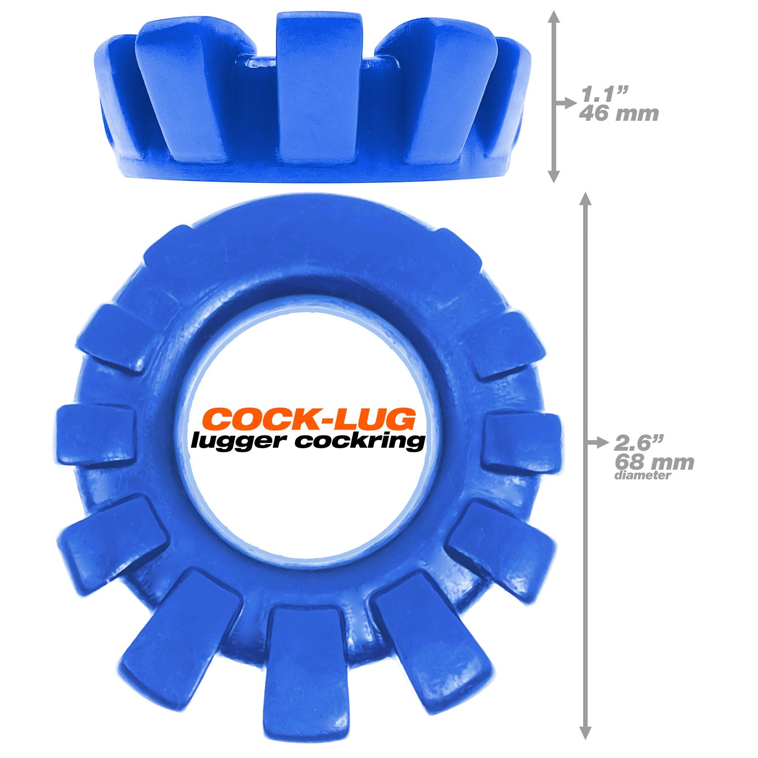 Cock-Lug Lugged Cockring - Marine Blue by Cock & Balls