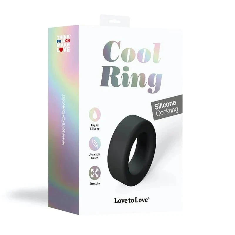 Love to Love Cool Ring Silicone Cockring Noir by Cock & Balls