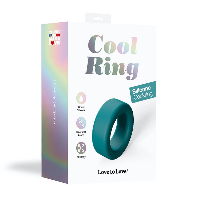 Love to Love Cool Ring Silicone Cockring Petrol Blue by Cock & Balls