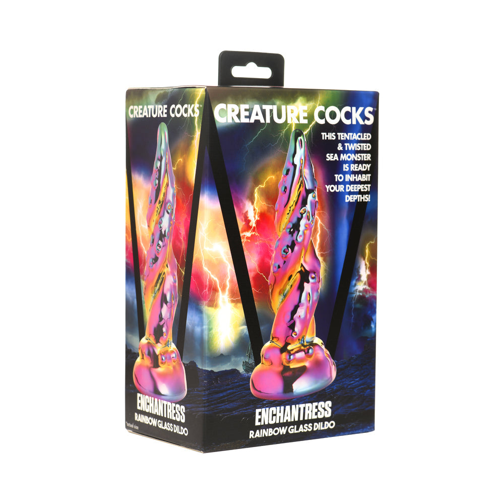 Creature Cocks Enchantress Rainbow Glass Dildo by Anal Toys & Stimulators